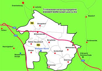 Versorgungsgebiet Wasser Nord Versorgungsgebiet Wasser Nord